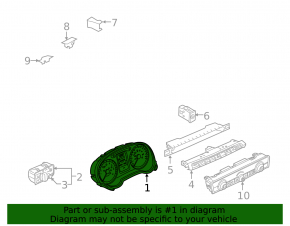 Щиток приборов Audi A3 8V 15-16 4d монохром, 124к, царапина