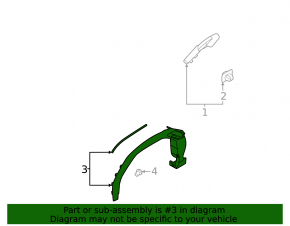 Накладка арки крыла передняя правая Subaru Forester 25-26 структура, черная