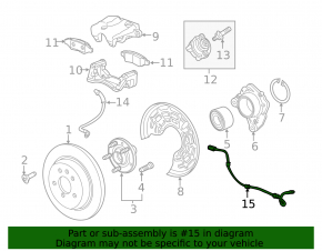 Датчик ABS задний правый Buick Encore 13-22