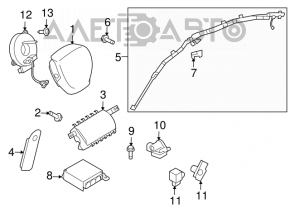 Подушка безопасности airbag пассажирская в торпеде Mazda6 09-13