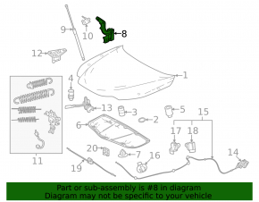 Петля капота правая Lexus NX 22-25