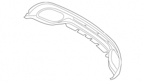 Губа заднього бампера Mercedes C-class W205 43 17-18 AMG pkg