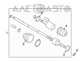 Привод полуось передняя левая Subaru Forester 14-18 SJ МКПП