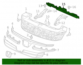 Кронштейн радіаторної решітки grill Honda Civic 11-15