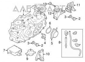 Подушка двигателя левая Nissan Leaf 11-12
