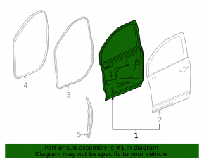 Дверь в сборе передняя левая Buick Encore 13-22