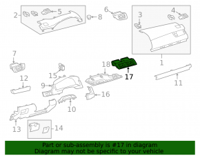 Дефлектор воздуховода торпеды центральный Toyota Camry v50 12-14 usa черный