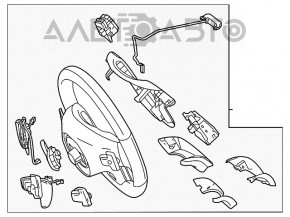 Кермо голе Mercedes GLA 15-20 шкіра чорна