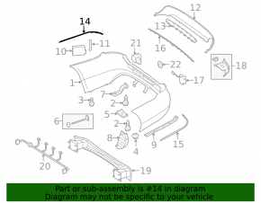 Молдинг заднего бампера правый Mercedes E-class W212 10-13