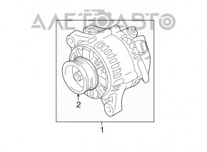 Генератор Toyota Highlander 20-22 3.5