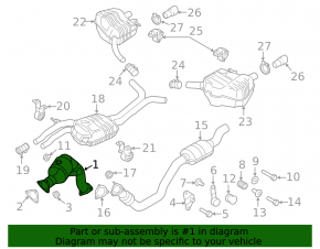 Катализатор левый Audi A6 C7 12-15 3.0T