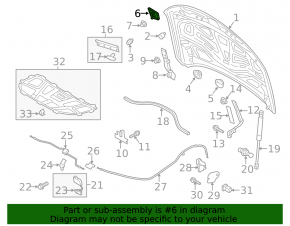 Скоба замка капота левая Audi A6 C7 12-18