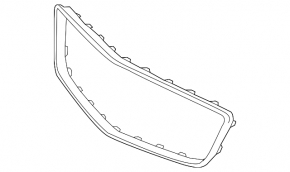Обрамление решетка радиатора grill Mercedes CLS-class C218 15-18 AMG pkg, без камеры