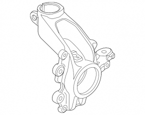 Цапфа со ступицей передняя левая Ford C-max MK2 13-18 ржавая цапфа
