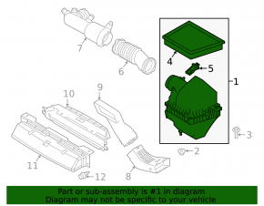 Корпус воздушного фильтра Land Rover Range Rover Velar 18-23 2.0T