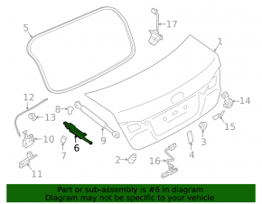 Петля крышки багажника правая Subaru Legacy 15-19
