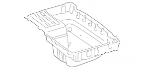 Обшивка корыта багажника Mercedes C-class W205 300 19-21 черная