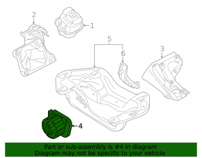 Подушка КПП BMW X5 F15 14-18 4.4T N62 N63