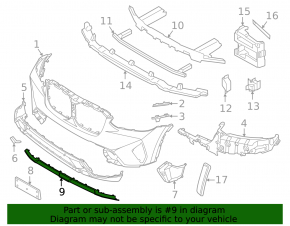 Накладка губ переднього бампера BMW X4 G02 22-25
