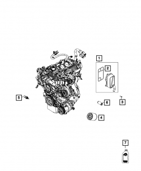 Охолоджувач масляний ДВЗ Jeep Renegade 19-23 1.3T