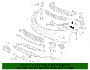Кріплення переднього бампера праве Honda Accord 13-15 2d