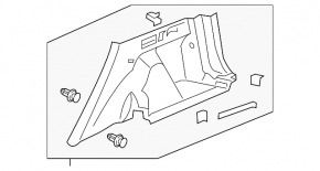 Обшивка арки правая Honda CRV 17-22