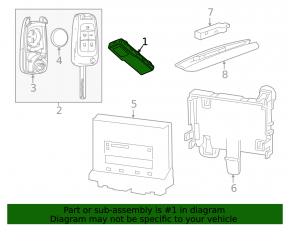 Keyless Entry Receiver Chevrolet Trax 15-22