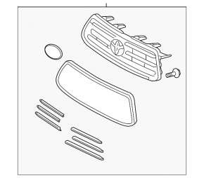 Решітка радіатора grill Toyota Highlander 08-10 3.5