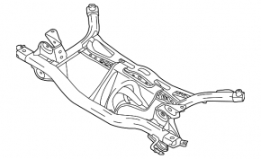 Подрамник задний Audi A3 8V 15-19 FWD
