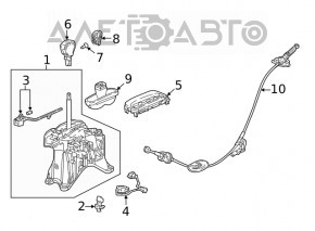 Накладка шифтера КПП Honda Civic X FC 16-21 черн