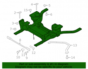 Подрамник передний Ford Mustang mk6 15-23 2.3T