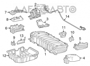 Аккумуляторная батарея ВВБ в сборе Toyota Prius 50 16-18 nickel metal, 131к, 5,5-6,0 А*ч, 2018г