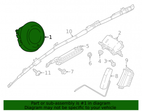 Подушка безопасности airbag в руль водительская Mazda CX-50 23-26 черная с хром обрамлением