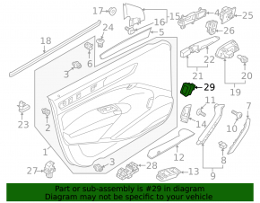 Кнопка открытия багажника передняя левая VW Passat b8 16-19 USA черная с хромом