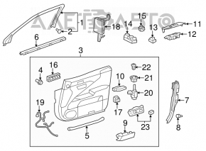Накладка двери внутренняя верхняя передняя левая Lexus LS460 LS600h 07-17 беж