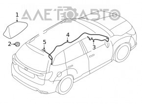 Антенна плавник Subaru Forester 19-23 SK без wifi