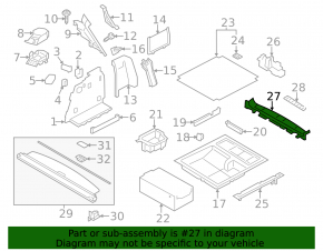 Накладка проема багажника BMW X3 F25 11-17 черная с хром вставками, X-Line