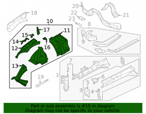 Четверть передняя левая Subaru Outback 20-23