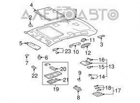 Обшивка потолка Lexus LS460 LS600h 07-09 серый под люк