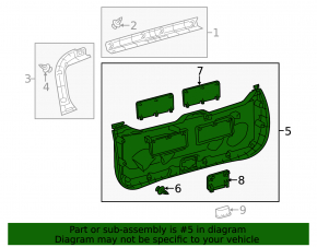 Обшивка двери багажника нижняя Toyota Prius V 15-17 черная, царапины, потерта