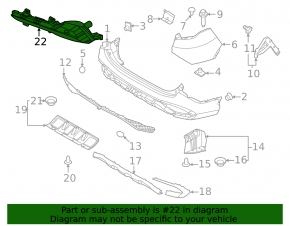 Отражатель заднего бампера правый Kia Sportage 23-25
