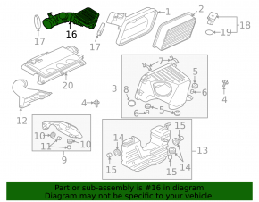 Воздуховод Mitsubishi Galant 04-07 под резонатор