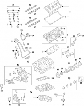 Головка блока цилиндров голая задняя 3.5 2GR-FE Lexus ES350 07-12