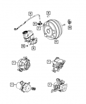 Вакуумный усилитель Jeep Cherokee KL 19-23