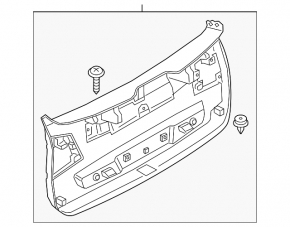 Обшивка дверей багажника нижня BMW X1 F48 16-22 чорна