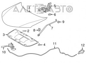 Капот голый Toyota Rav4 13-18 сталь, тычки