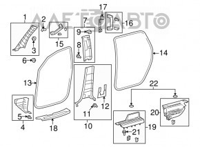 Накладка порога передняя левая Toyota Sequoia 08-16 черн