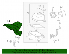 Воздухоприемник Toyota Highlander 17-19 3.5