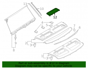 Панель задньої полиці ліва Audi A6 C8 19-25 чорна