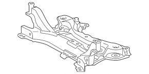 Подрамник передний Toyota Prius 30 10-15 ржавый